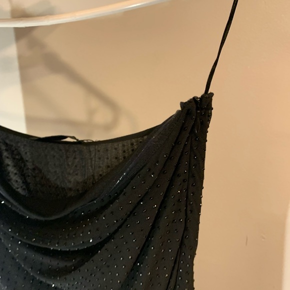 ZARA NWT SPARKLY STRAPLESS DRESS SIZE S BLACK | 5063/853 romantic party elegant - Picture 9 of 12